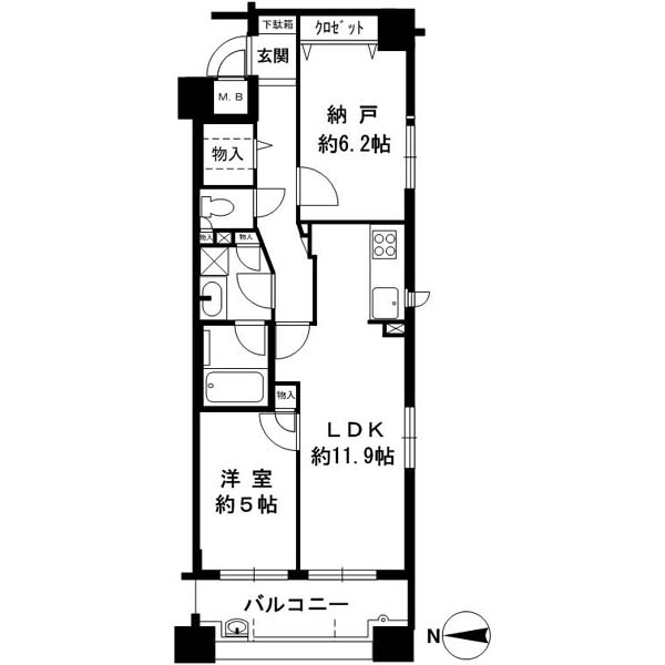 エルシア御池間之町の間取り写真