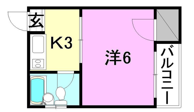 松山市緑町のマンションの間取り