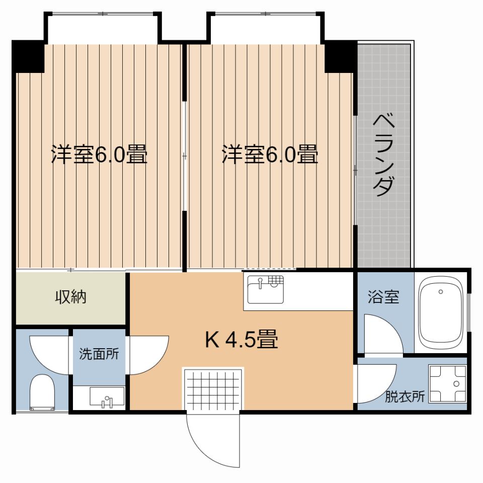 パレス鴨池の間取り