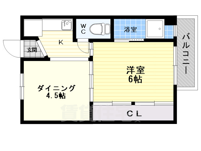 堺市東区南野田のマンションの間取り