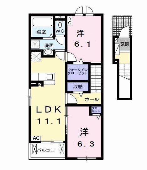 シェル　クレールの間取り