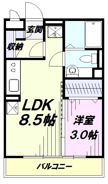 クレセントコートｋａｙの間取り