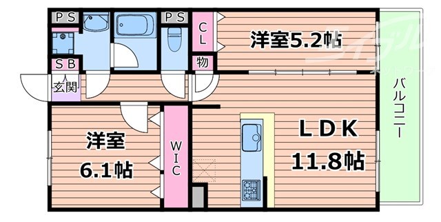 グランコート千里丘の間取り