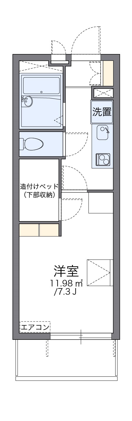 レオパレスまほろば高見の間取り