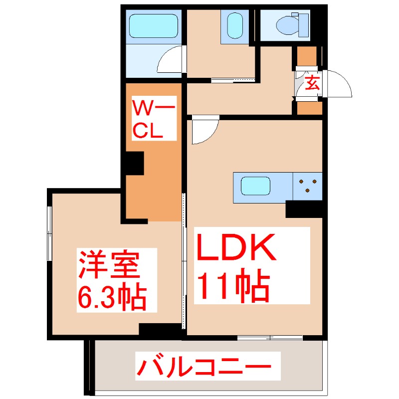 シャーメゾン大龍I棟の間取り