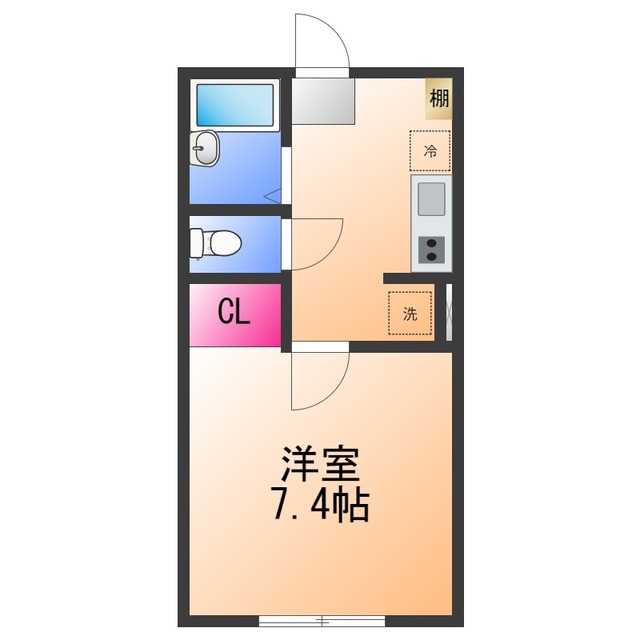 泉南市鳴滝のアパートの間取り