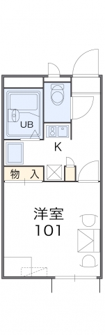 レオパレスU M Eの間取り