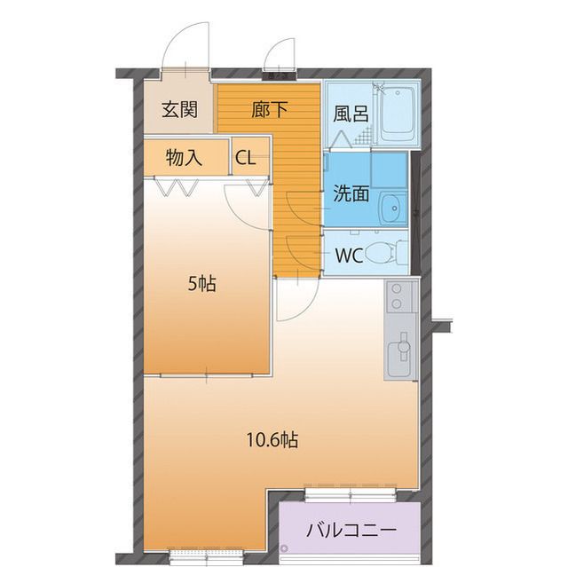 富山市西長江のマンションの間取り