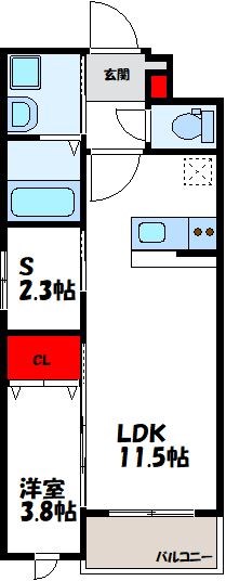 古賀市天神のマンションの間取り