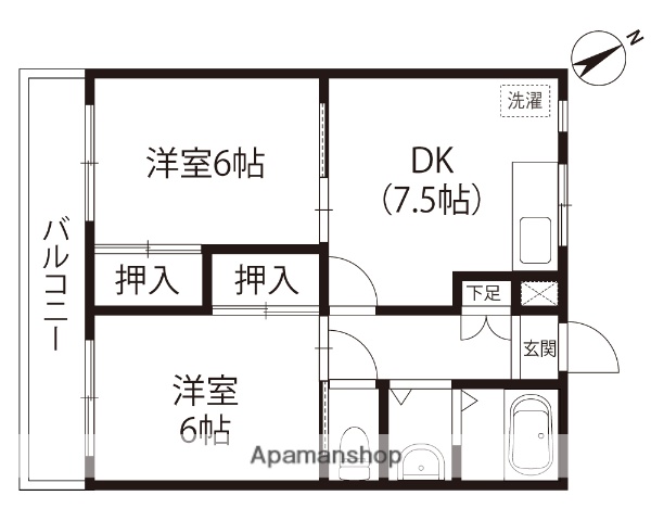 コーポ上森の間取り