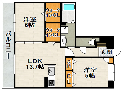 シャーメゾングレースの間取り