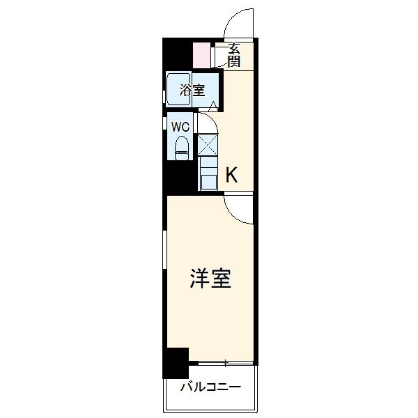 名古屋市熱田区金山町のマンションの間取り