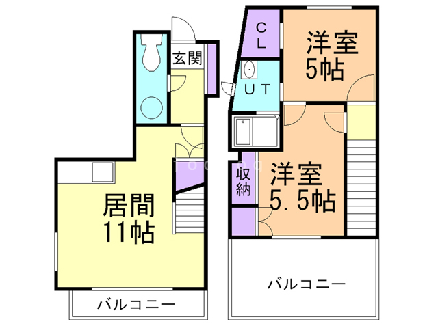 帯広市大通南のマンションの間取り