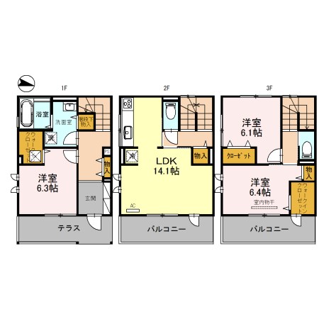 【D-room大濠 弐番館の間取り】