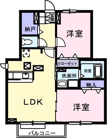 【津市川方町のアパートの間取り】