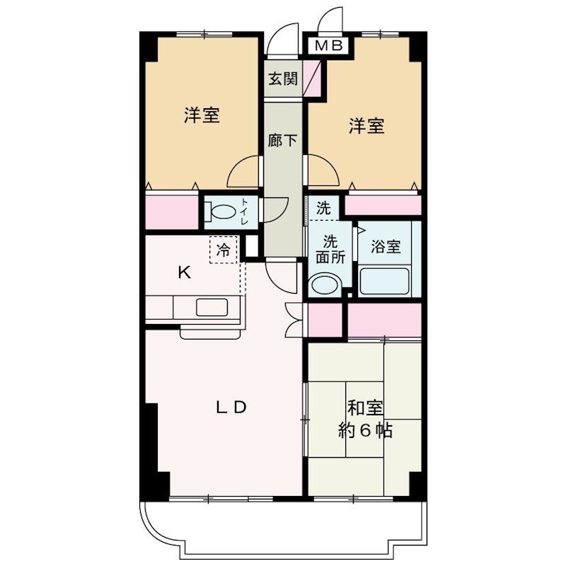 【八千代市萱田のマンションの間取り】