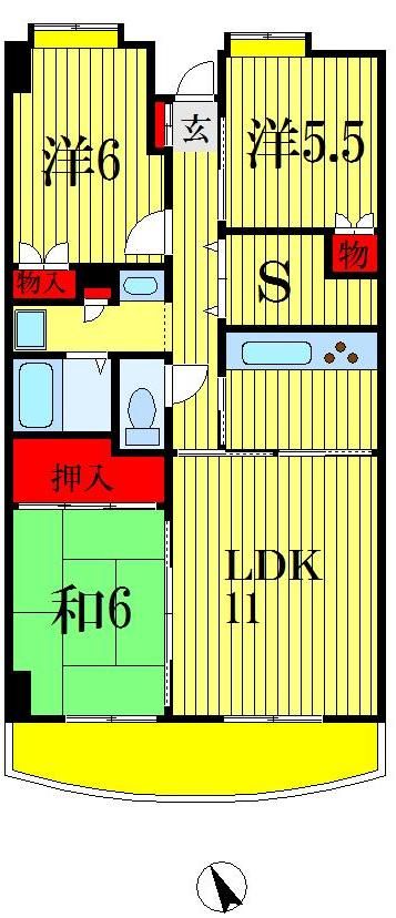 レジデンス穴川の間取り