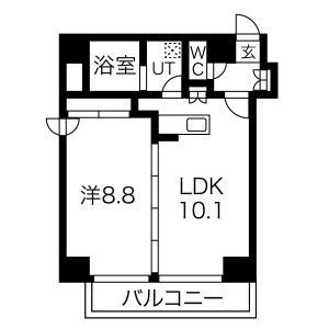 アルファスクエア南4条東の間取り