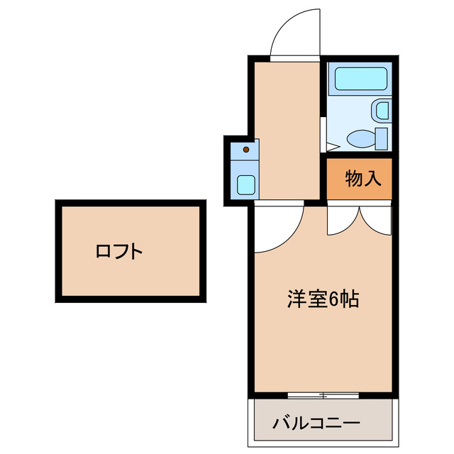 周南市大字徳山のアパートの間取り