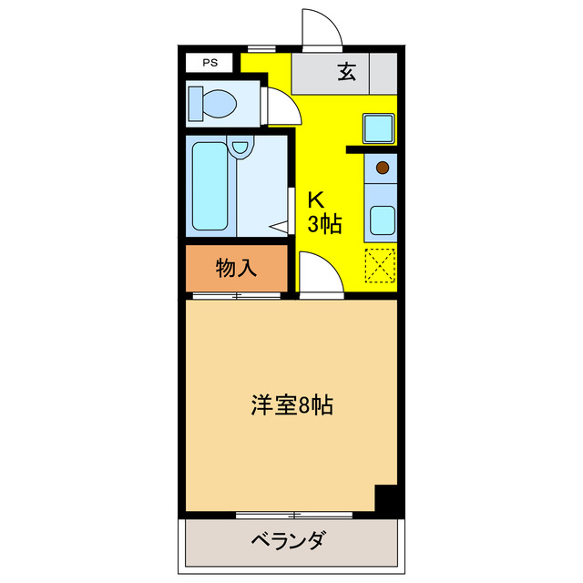 岐阜市領下のマンションの間取り