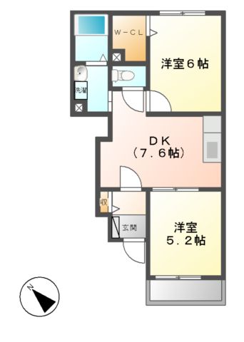 コージーグローブ　I・IIの間取り