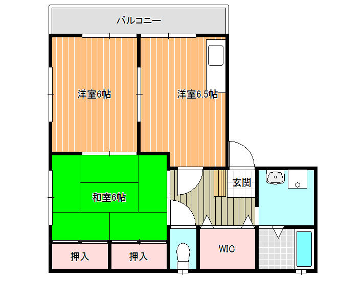 柏原市安堂町のアパートの間取り