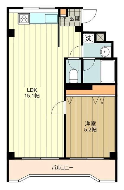 【立川市高松町のマンションの間取り】