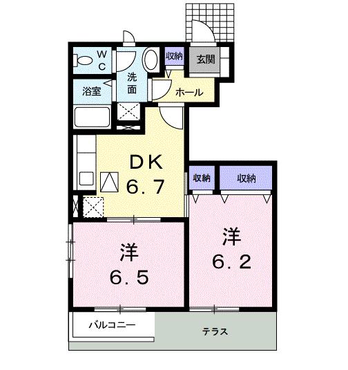 サンライズ新名Ａの間取り