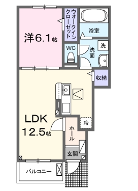 刈谷市東刈谷町のアパートの間取り