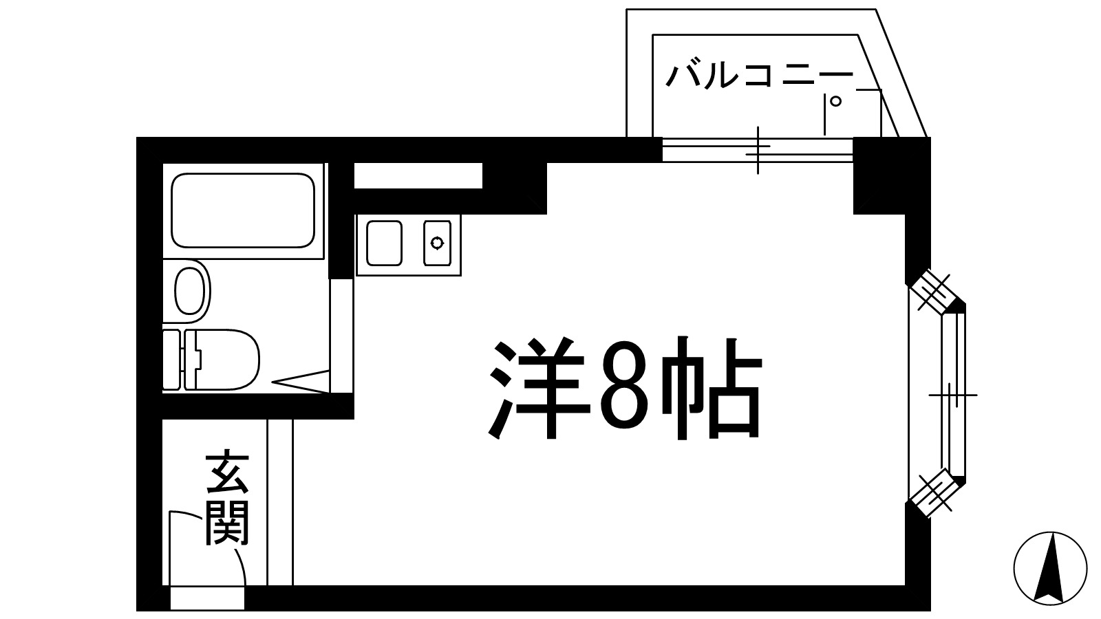 池田市槻木町のマンションの間取り