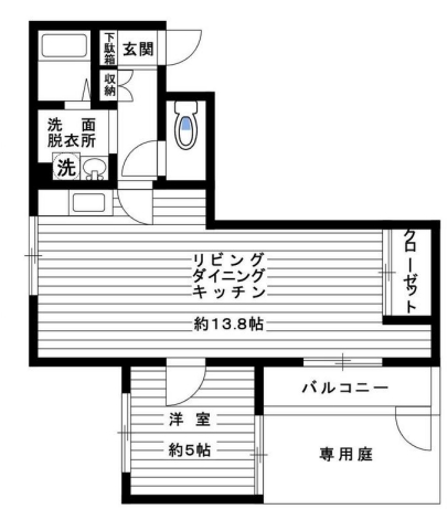 川崎市麻生区百合丘のマンションの間取り