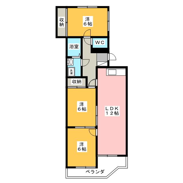 シャトーロイヤル南山の間取り