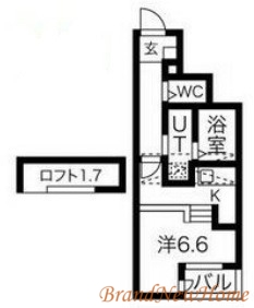 堺市西区浜寺公園町のアパートの間取り