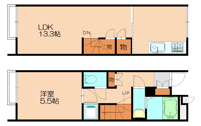 レオネクストアーバン須恵中央の間取り