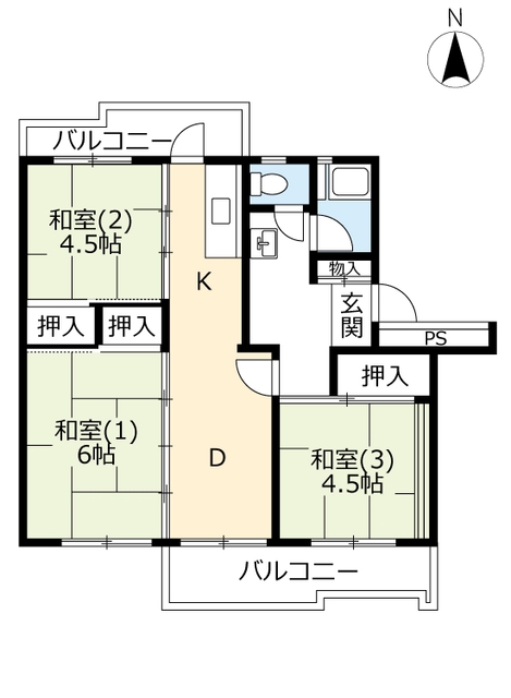 ＵＲ多摩ニュータウン豊ヶ丘の間取り