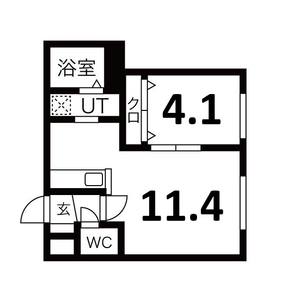 札幌市中央区南五条西のマンションの間取り