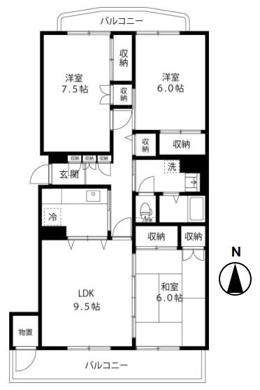 練馬区関町北のマンションの間取り