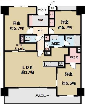 ロジュマン三国ヶ丘の間取り