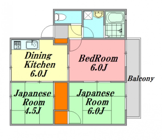 広島市佐伯区屋代のアパートの間取り