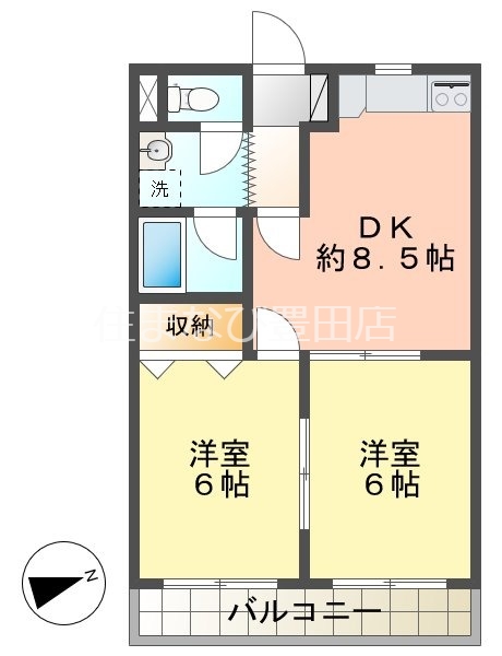 マンションジュネスの間取り