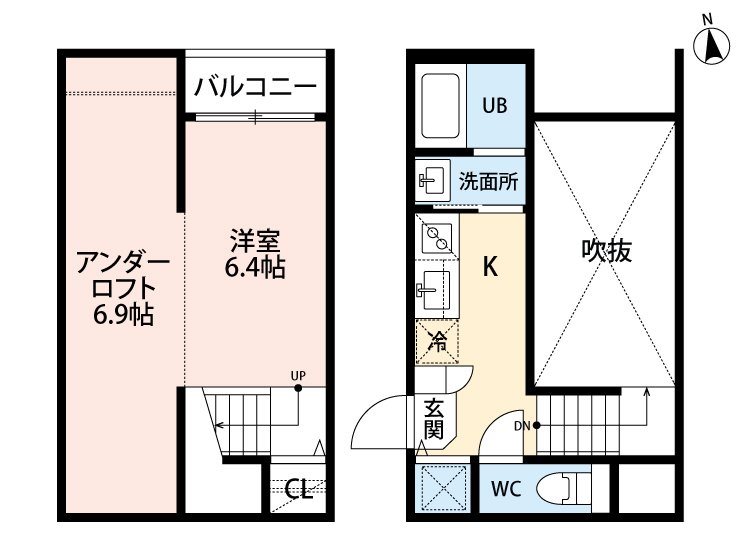 T.A西子飼町A棟の間取り