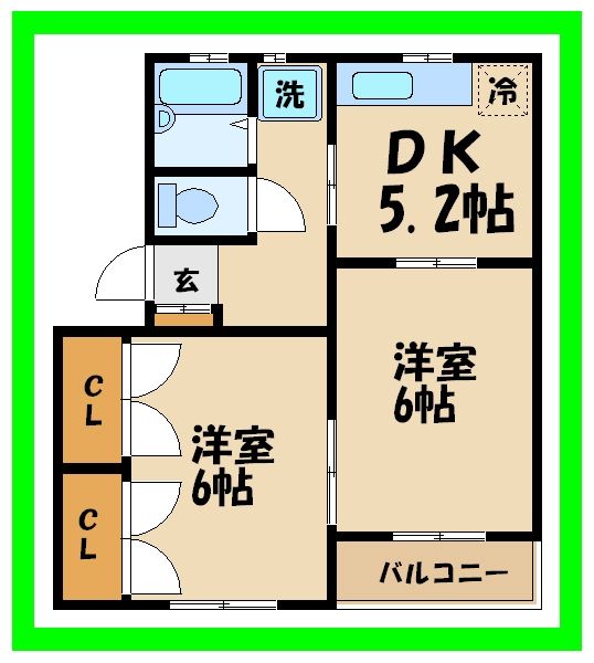 【狛江市中和泉のマンションの間取り】