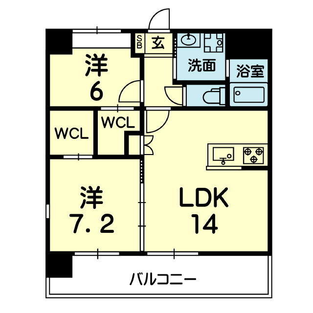 レユシール坪井の間取り