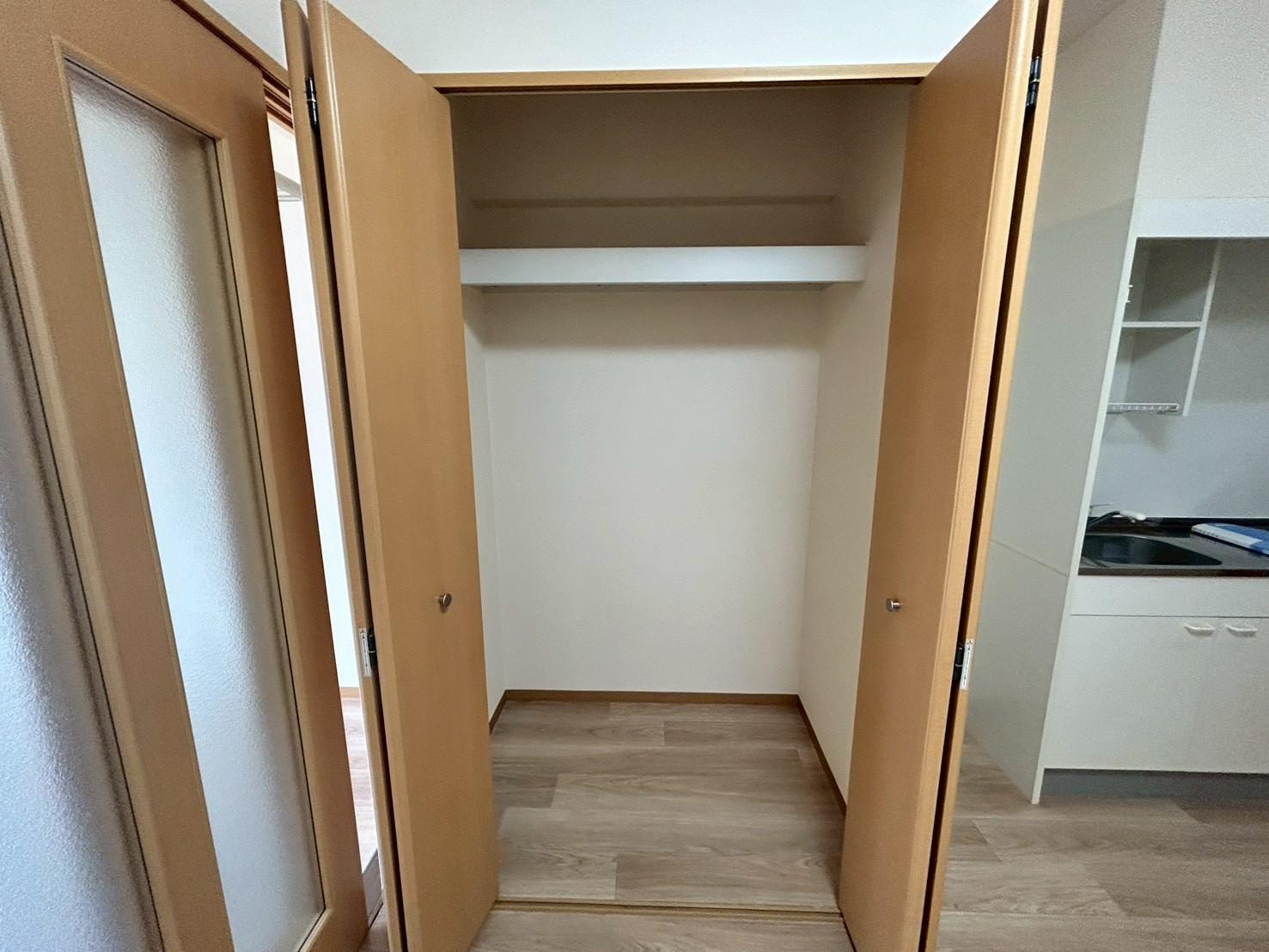 収納　収納力のあるクローゼットです