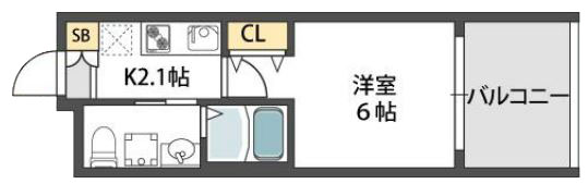 コンチネンタル東小橋の間取り写真