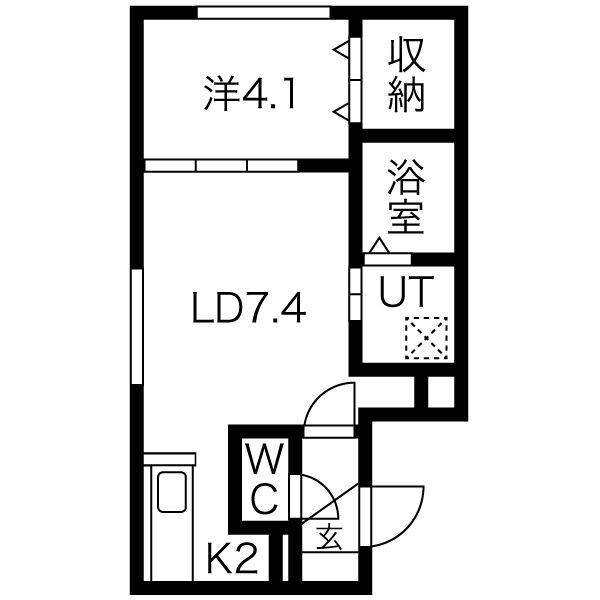 アルーア北大前の間取り写真