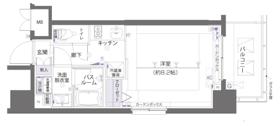 ＪＲ総武線 両国駅 徒歩6分 11階建 築10年の間取り写真