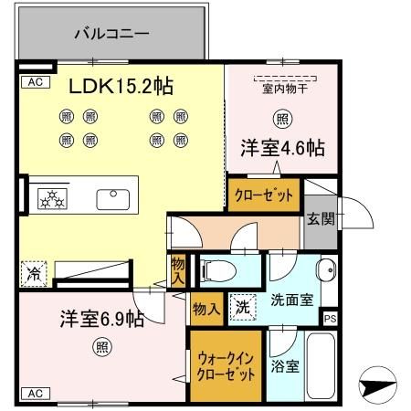D-ROOM新池 A棟の間取り写真