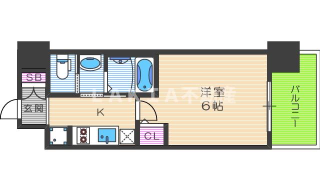 エステムコート梅田茶屋町IIIネクスタの間取り写真
