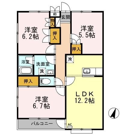 ツインベル長澤の間取り写真